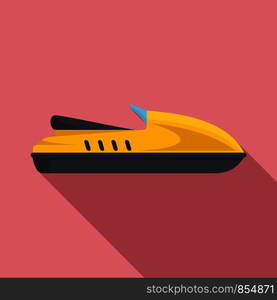 Speed jet ski icon. Flat illustration of speed jet ski vector icon for web design. Speed jet ski icon, flat style