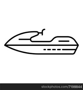 Speed jet ski icon. Outline speed jet ski vector icon for web design isolated on white background. Speed jet ski icon, outline style