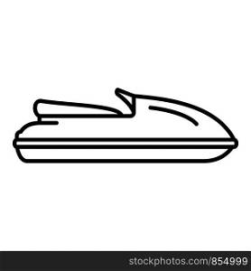 Speed jet ski icon. Outline speed jet ski vector icon for web design isolated on white background. Speed jet ski icon, outline style