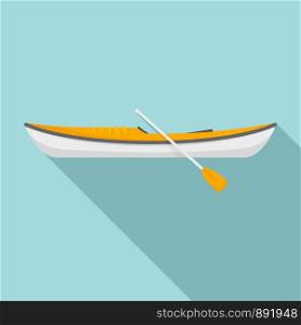 Speed kayak icon. Flat illustration of speed kayak vector icon for web design. Speed kayak icon, flat style