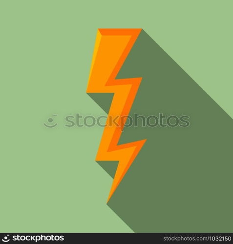 Speed lightning bolt icon. Flat illustration of speed lightning bolt vector icon for web design. Speed lightning bolt icon, flat style