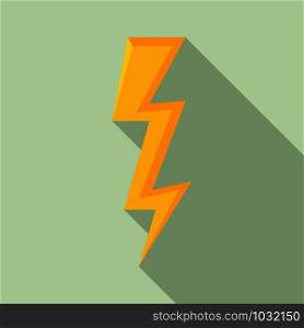 Speed lightning bolt icon. Flat illustration of speed lightning bolt vector icon for web design. Speed lightning bolt icon, flat style