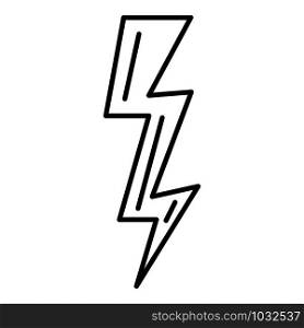 Speed lightning bolt icon. Outline speed lightning bolt vector icon for web design isolated on white background. Speed lightning bolt icon, outline style