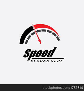 Speed logo design, silhouette speedometer symbol icon vector,speed Auto car Logo Template vector illustration icon design