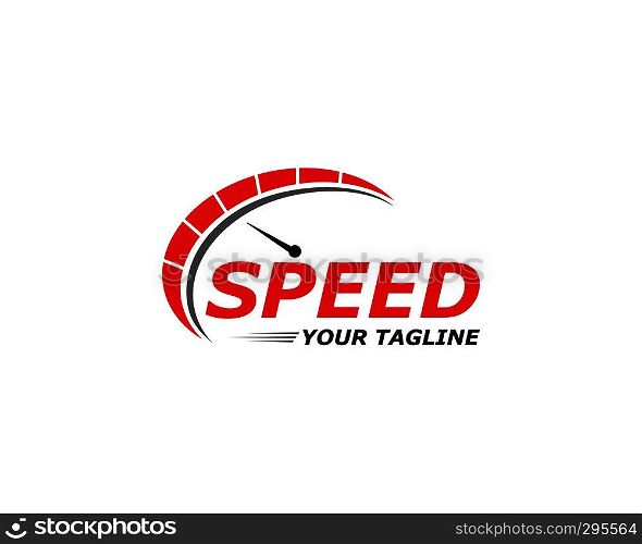 Speed logo faster template vector icon illustration design 