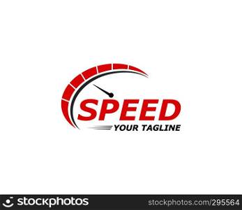 Speed logo faster template vector icon illustration design 