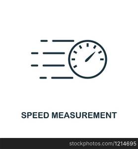 Speed Measurement icon. Monochrome style design from measurement collection. UX and UI. Pixel perfect speed measurement icon. For web design, apps, software, printing usage.. Speed Measurement icon. Monochrome style design from measurement icon collection. UI and UX. Pixel perfect speed measurement icon. For web design, apps, software, print usage.