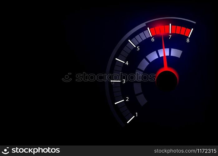 Speed motion background with fast speedometer car. Racing velocity background.