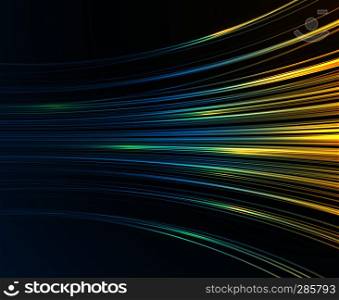 Speed motion blue light curves abstract tech vector graphic background. Motion light futuristic, curve color line speed illustration. Speed motion blue light curves abstract tech vector graphic background