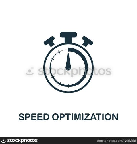 Speed Optimization icon vector illustration. Creative sign from seo and development icons collection. Filled flat Speed Optimization icon for computer and mobile. Symbol, logo vector graphics.. Speed Optimization vector icon symbol. Creative sign from seo and development icons collection. Filled flat Speed Optimization icon for computer and mobile
