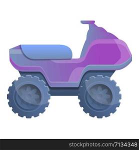 Speed quad bike icon. Cartoon of speed quad bike vector icon for web design isolated on white background. Speed quad bike icon, cartoon style