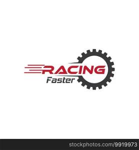 Speed racing logo vector design