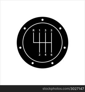 Speed Shifter Icon, Gear Shifter Icon Vector Art Illustration. Speed Shifter Icon, Gear Shifter Icon