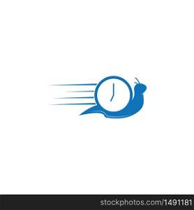 Speed snail logo template vector. Fast snail logo concept. Animal logo with speed