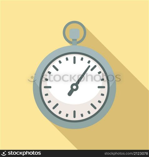 Speed stopwatch icon flat vector. Stop watch. Clock timer. Speed stopwatch icon flat vector. Stop watch