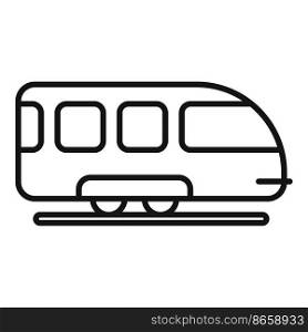 Speed train icon outline vector. City platform. Metro station. Speed train icon outline vector. City platform