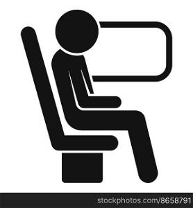 Speed train passenger icon simple vector. Metro people. Travel ticket. Speed train passenger icon simple vector. Metro people
