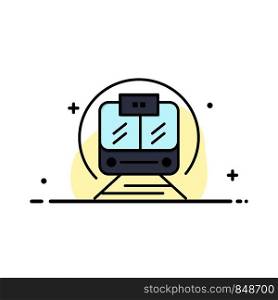 Speed Train, Transport, Train, Public Business Logo Template. Flat Color