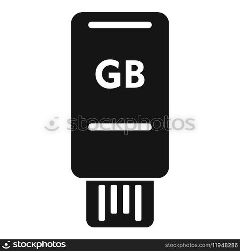 Speed usb disk icon simple vector. Solid state disk. Database server megabyte. Speed usb disk icon simple vector. Solid state disk