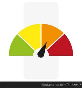 Speedometer color, great design for any purposes. Infographics business concept. Vector illustration. EPS 10.. Speedometer color, great design for any purposes. Infographics business concept. Vector illustration.