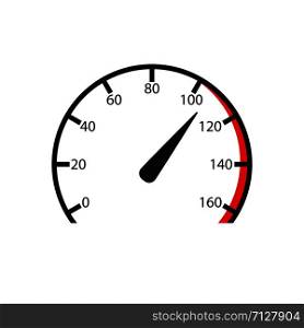 speedometer color icon in flat style, vector illustration. speedometer color icon in flat style, vector