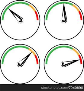 Speedometer Icon Design Vector Art Illustration