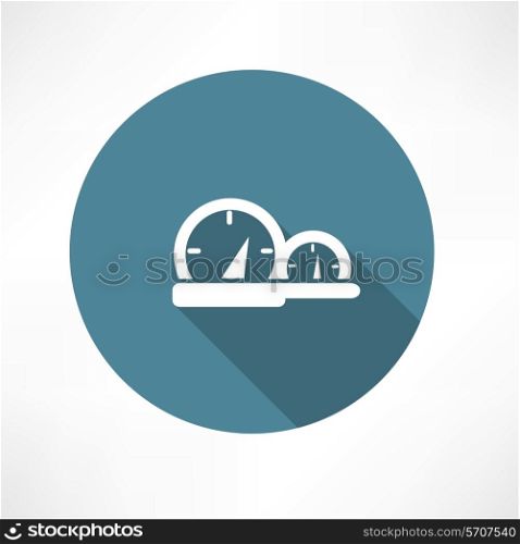 speedometer icon Flat modern style vector illustration