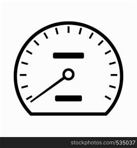 Speedometer icon in simple style on a white background. Speedometer icon in simple style