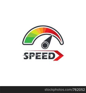 Speedometer icon logo vector illustration