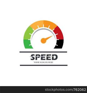 Speedometer icon logo vector illustration