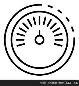 Speedometer icon. Outline speedometer vector icon for web design isolated on white background. Speedometer icon, outline style