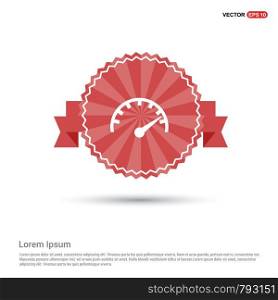 speedometer icon - Red Ribbon banner