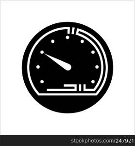 Speedometer Icon, Speedometer Vector Art Illustration