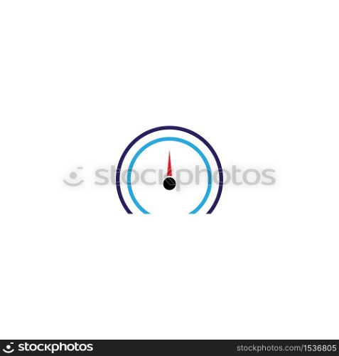 Speedometer logo template vector illustration