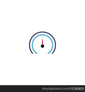Speedometer logo template vector illustration
