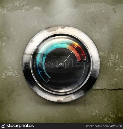 Speedometer, old-style vector