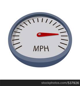Speedometer or gauge icon in cartoon style isolated on white background. Speedometer or gauge icon, cartoon style