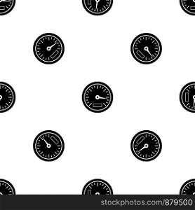 Speedometer pattern repeat seamless in black color for any design. Vector geometric illustration. Speedometer pattern seamless black