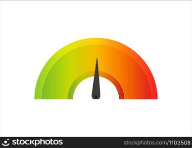 speedometer quality assessment in flat style, gradient vector. speedometer quality assessment in flat style, gradient