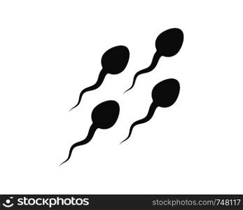 sperm icon logo vector illustration design template