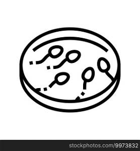 sperm preparation line icon vector. sperm preparation sign. isolated contour symbol black illustration. sperm preparation line icon vector illustration