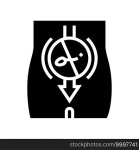 sperm sterilization glyph icon vector. sperm sterilization sign. isolated contour symbol black illustration. sperm sterilization glyph icon vector illustration