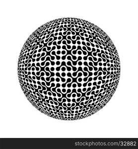 Sphere, collected from many elements. Vector illustration
