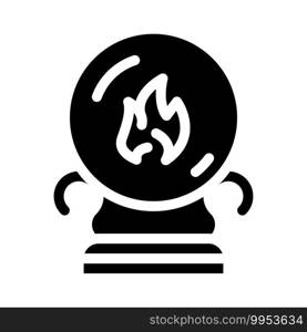 sphere for spiritism glyph icon vector. sphere for spiritism sign. isolated contour symbol black illustration. sphere for spiritism glyph icon vector illustration
