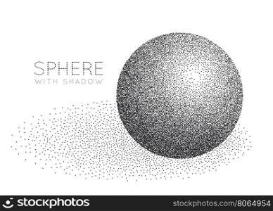 Sphere made of black dots