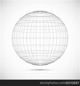 Sphere. Sphere in 3d style for networking concept vector illustration