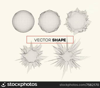 Sphere with grid lines. Global digital connections. Wireframe Abstract 3d grid design. Molecular grid. Futuristic connection structure. Vector illustration EPS10. Sphere with grid lines. Global digital connections. Wireframe Abstract 3d grid design. Molecular grid. Futuristic connection structure