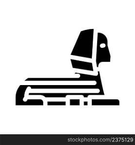 sphinx egypt monument glyph icon vector. sphinx egypt monument sign. isolated contour symbol black illustration. sphinx egypt monument glyph icon vector illustration