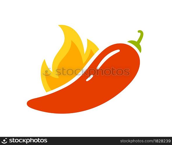 Spice level marks - spicy, hot or extra hot. Red chili pepper and flame. Symbol of pepper with fire. Chili level icon. Vector illustration isolated on white background.. Spice level marks - spicy, hot or extra hot. Red chili pepper and flame. Symbol of pepper with fire. Chili level icon. Vector illustration isolated on white background