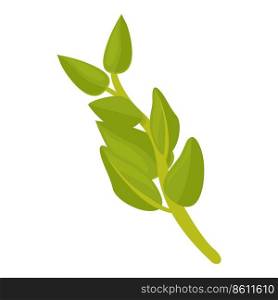 Spice oregano icon cartoon vector. Herb leaf. Garden kitchen. Spice oregano icon cartoon vector. Herb leaf